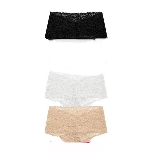 NEW 3 Seamless High Waist Underwear Lace Thong Soft Comfortable Panties L - Picture 1 of 5